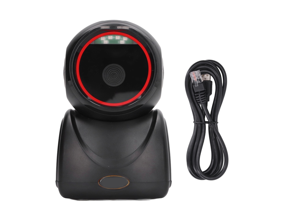 Escáner De Códigos De Barras De Escritorio Usb Con Detección Automática Omnidireccional Para Códigos 1d 2d Qr