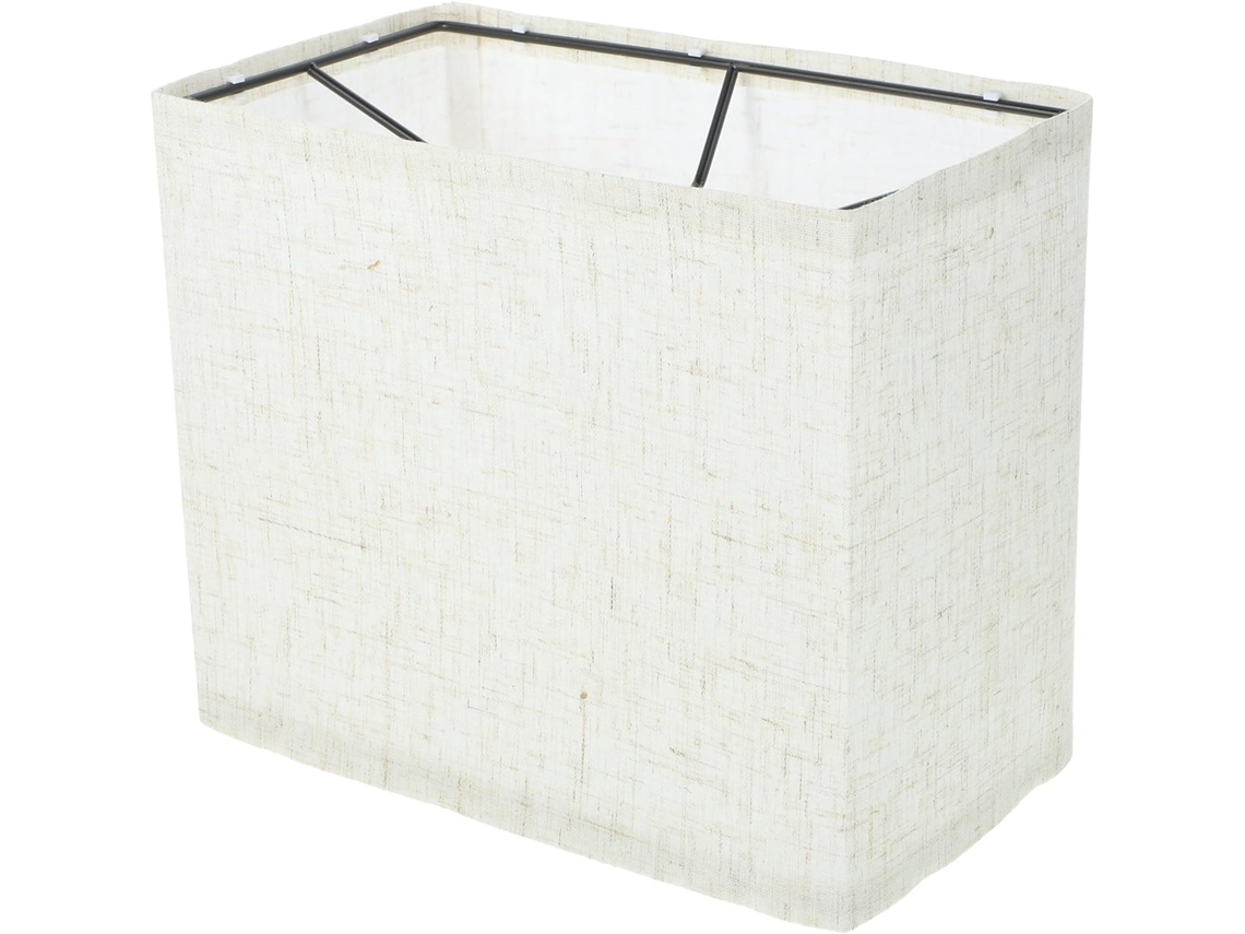 Abajur Retangular Removível Em Linho Fino Para Luminária De Mesa, Arandela Ou Piso, Ideal Para Sala De Estar E Escritório.