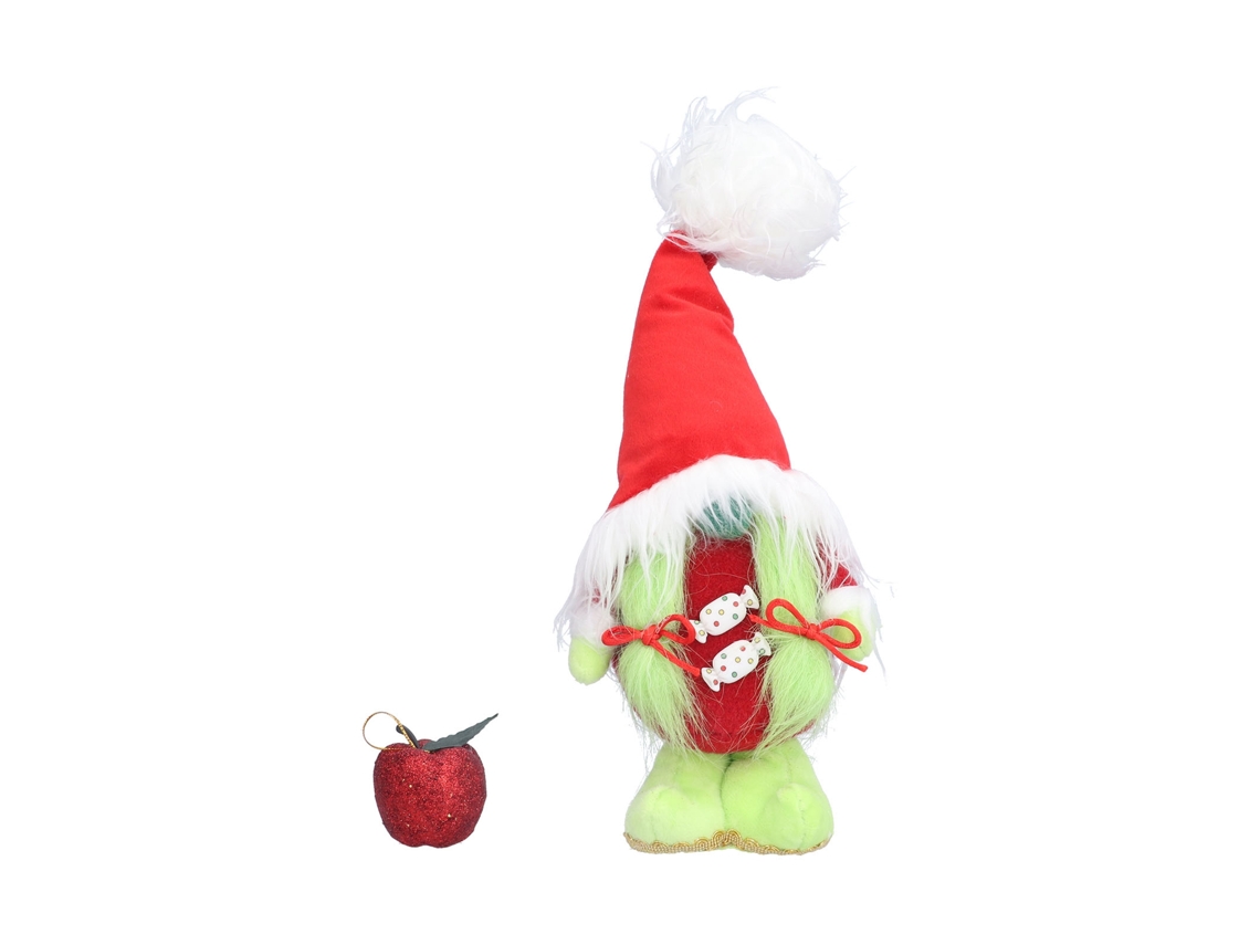 Boneco Pelúcia Anão Elfo Cabelo Verde Sem Rosto Mesa