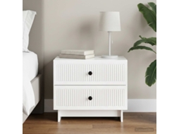 Vidaxl Armário De Cabeceira Branco Brilhante 62 X 34,5 X 47,5 Cm