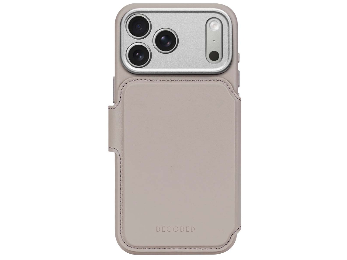 Decoded Capa Folio Para Iphone 17 Pro Max Magsafe Em Couro Com Capa Destacável Bege