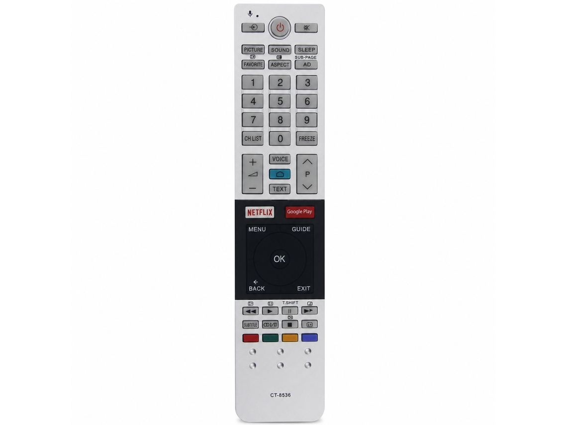 Comando À Distância Para Tv Compatível Com Toshiba Ct-8536, Botão De Voz E Atalhos Netflix E Google Play_dae