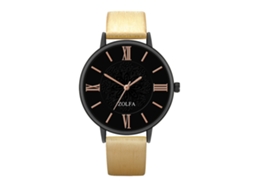 Reloj De Cuarzo Clásico Elegante De Estilo Empresarial Unisex Pareja Regalo (oro)