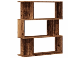 Armário de Livros Madeira Velha 80x24x96 cm Madeira Trabalhada MAISON EXCLUSIVE