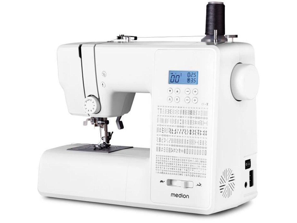 Máquina De Costura Digital Medion Sd 36 38w 270 Pontos 700 Tr/min Led Branco