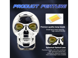 2pcs Skull Led Pod Lights For Motorcycle Jeep Offroad Truck Atv Utv Boat