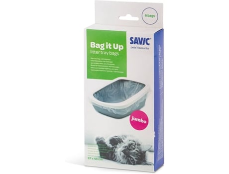 Saco Higiénico para WC de Gatos SAVIC 0192306 (67 x 48 cm - Transparente)