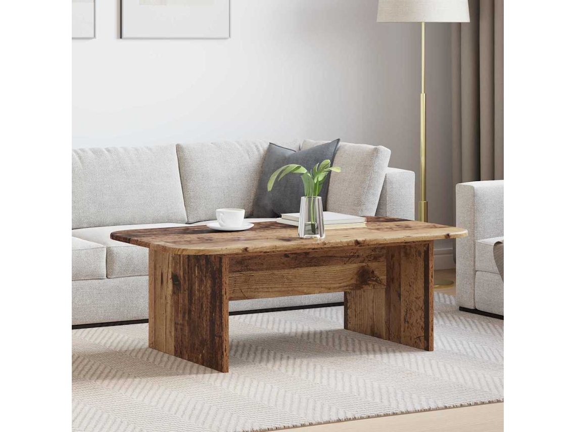 Vidaxl Mesa De Centro Madeira Antiga 93 X 53 X 33 Cm