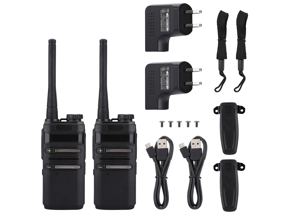 Rádio Mali walkie talkie portátil, 3W, UHF, 400-470MHz, 16 canais