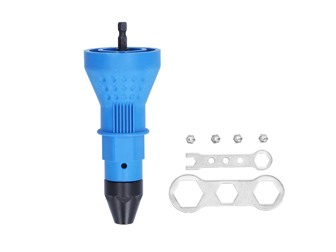 Adaptador De Furadeira Para Rebites Com Chaves Hexagonais E Pontas Ferramenta Ergonômica De Rebitação Elétrica