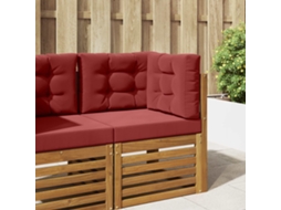 Vidaxl Almofada Para Sofá Externo Poliéster Vermelho Tinto 60 X 60 Cm