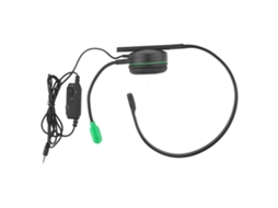 Fone De Ouvido Headset Gamer Unilateral Com Microfone Para Xbox One Ps4 Preto Verde