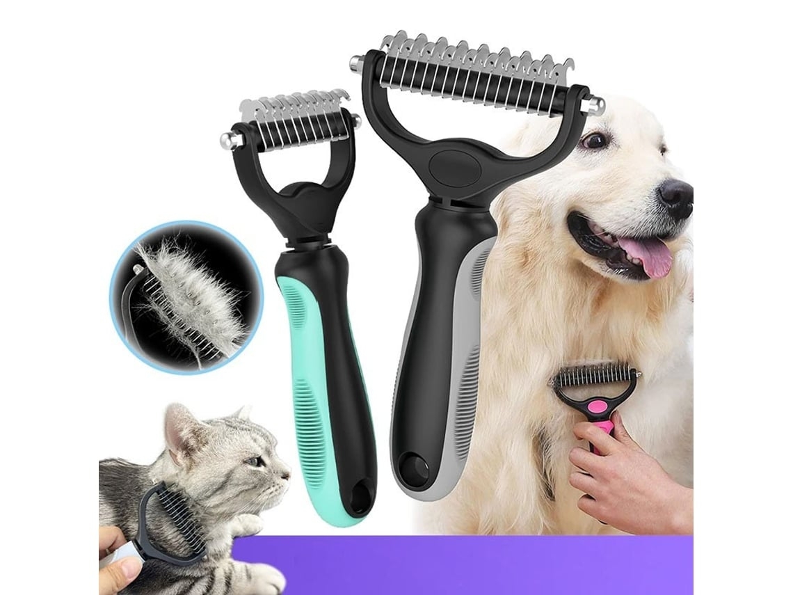 Pente/pincelo de Dupla Cabeça para Cães e Gatos, Rosa, Código S* ZYBLSSBB