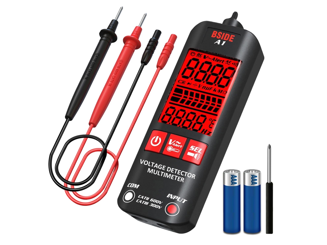 Multímetro Digital Inteligente Ultrafino Com Tela Grande, Detecção Ncv, Teste De Tensão/frequência/resistência Ca/cc, Recarregável Zeuxo