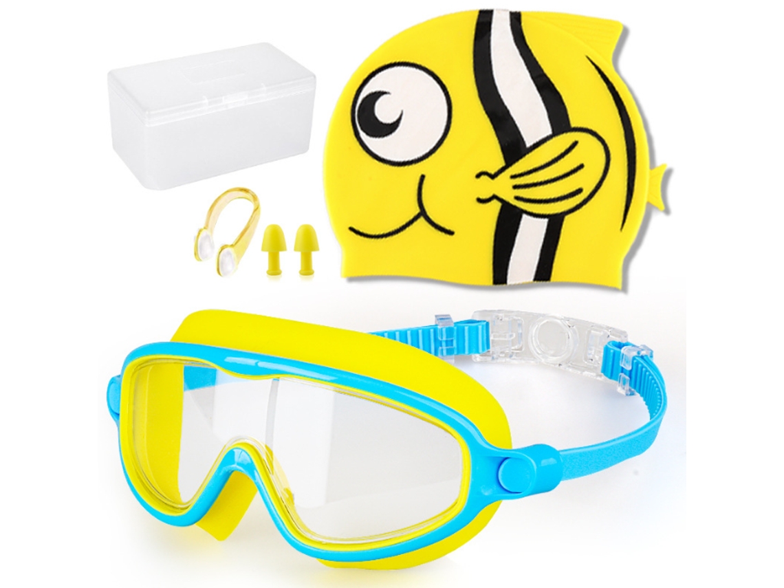 Óculos de Natação AQUAFORGE, com estojo, lentes de policarbonato, antiembaçante, proteção UV