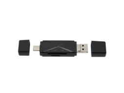 Leitor De Cartão De Memória 3 Em 1 Usb C Usb2.0 Micro Usb Com Armazenamento 104mbps Para Laptop E Celular