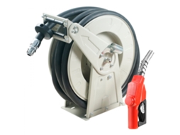 Conjunto De Enrolador De Mangueira Para Combustível 20m Com Bico Automático Tekmaquinas