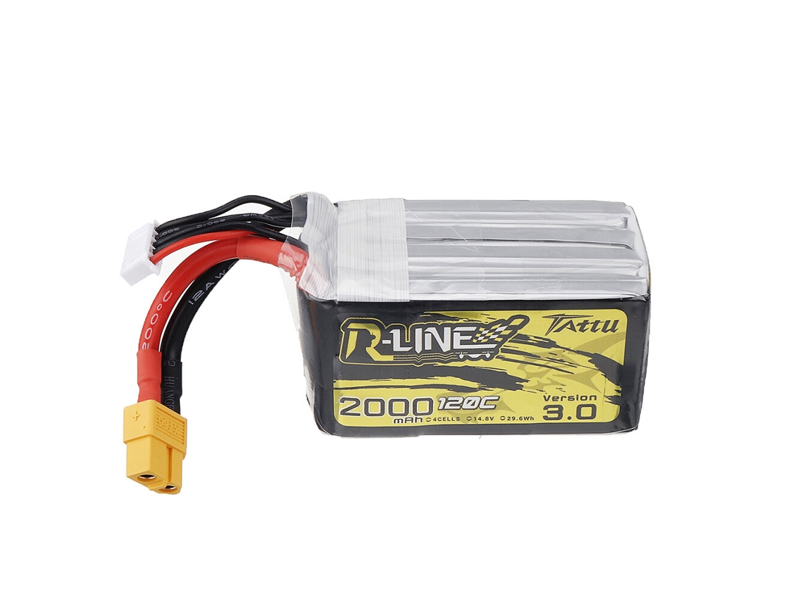 Bateria Tattu R Line V30 4s 14,8v 2000mah 120c Lipo Xt60 Plug Para Avião Rc Carro Helicóptero Fpv Drone Race