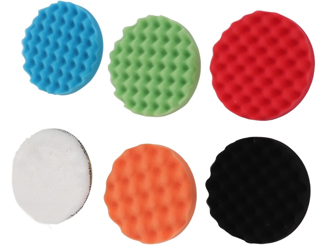 Kit De Esponjas Polimento 7 Polegadas, Almofadas Esponja Para