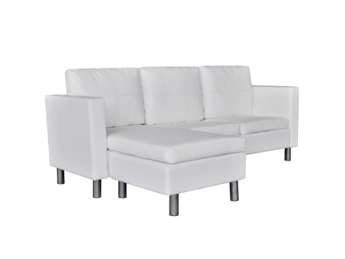 Sofa, Sofas Vidaxl Branco Couro Artificial (n/a)