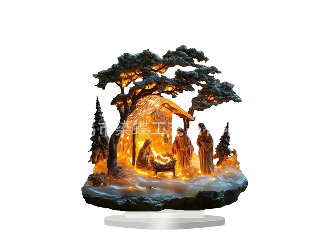 Laxiscreed Disponível: Elemento Decorativo De Halloween E Natal Em Acrílico 2d Para Casa E Mesa