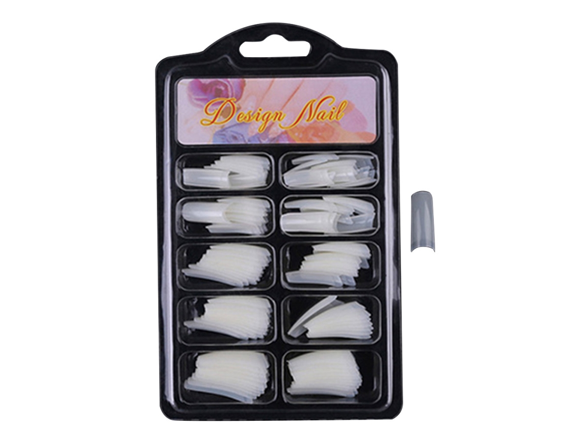 100pcs Unhas Falsas De Meia Capa Para Artesanato De Unhas 06 - Transparente/natural