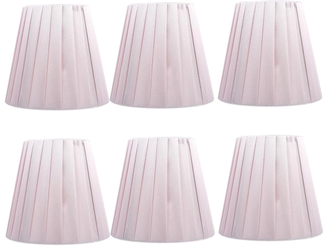 Conjunto de 6 Cúpulas de Tecido em Estilo Nórdico para Luminárias de Teto e Parede, Rosa Nude, Multiuso. SFUSHOS