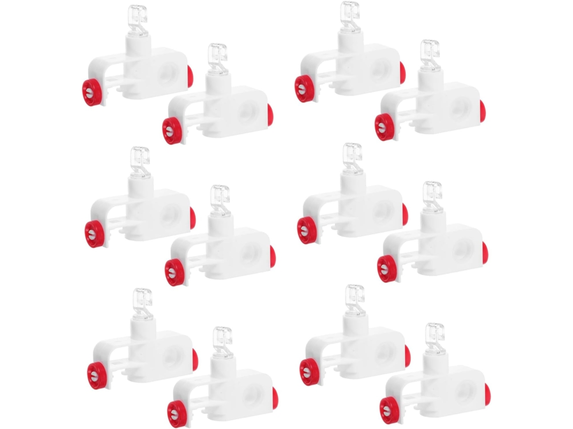 Conjunto De 12 Peças De Acessórios Para Cortinas Roletes Deslizantes Silenciosos Para Trilhos De Cortina Conjunto De 12 Peças De Acess