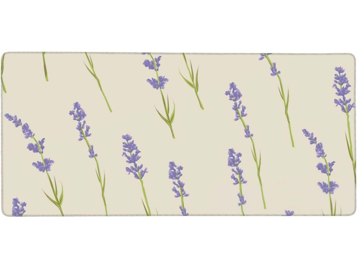 Mousepad Pequeno e Grande na Cor Lavanda para Computador, com Base de Borracha Antiderrapante, 40 X 90 Cm