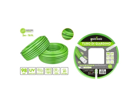 Mangueira de Jardim PVC Verde Bomba de Água 5 Metros 16 Pés Ø6.5mm 57510 KAELA