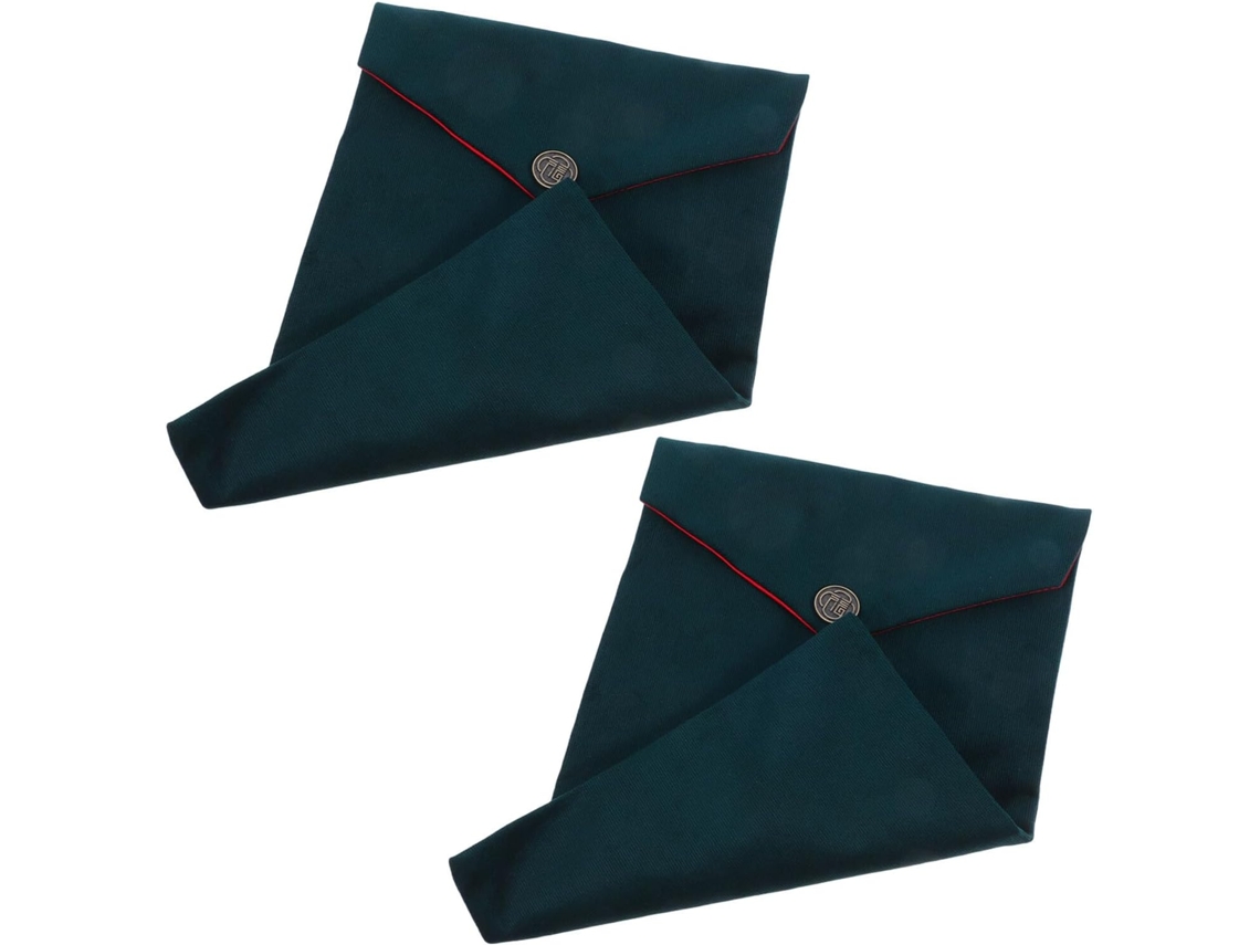 Bolsa organizadora acolchoada para Bíblia Alipis Veludo, verde-escura, 2 peças, bolsa grande para textos religiosos.