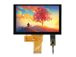 Tela LCD de 5 polegadas com módulo de visualização tátil capacitivo 800x480, ângulo de visão completo, interface LVDS S/MARCA