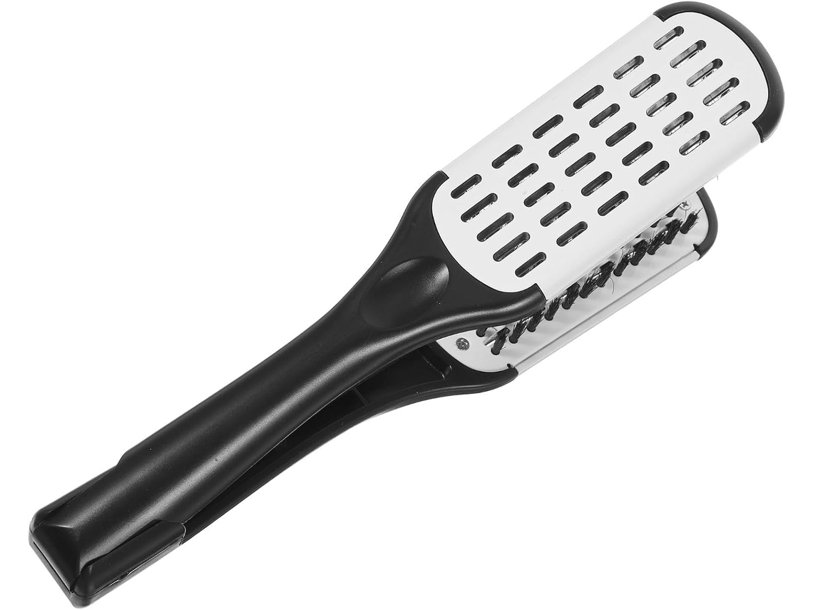 Escova De Presilha Dupla Face, Ferramenta Profissional Para Cabeleireiro Com Cerdas Javali.