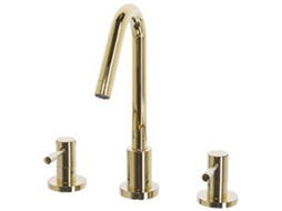 Torneira De Lavatório Beliani Kalambo De Latão Dourado 5.5x13x27