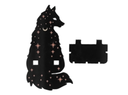 Prateleira de Cristal Decorativa em Pvc Resistente com Formato Animal Fofo para Sala Estar, Lobo BRILVIBERA