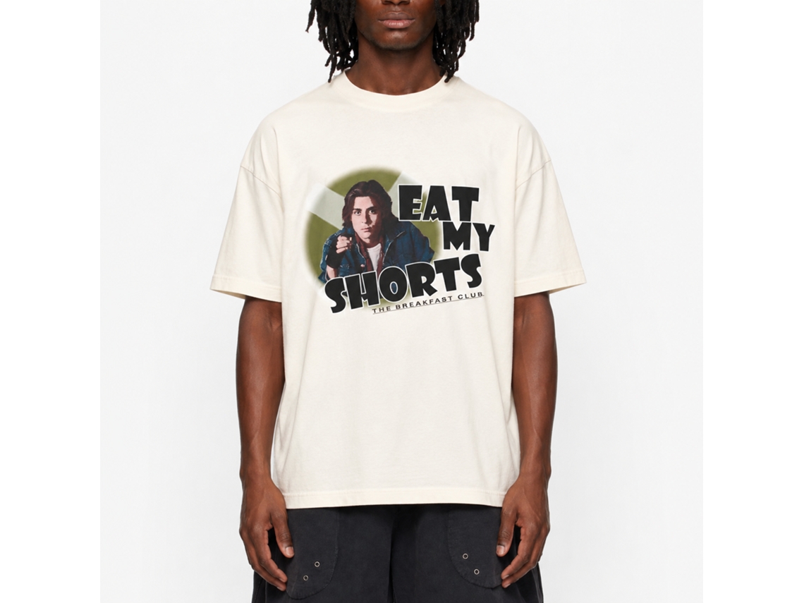 Rockinstone Breakfast Club Movie Eat My Shorts Solid Natural Adult T-shirt Size:xxl