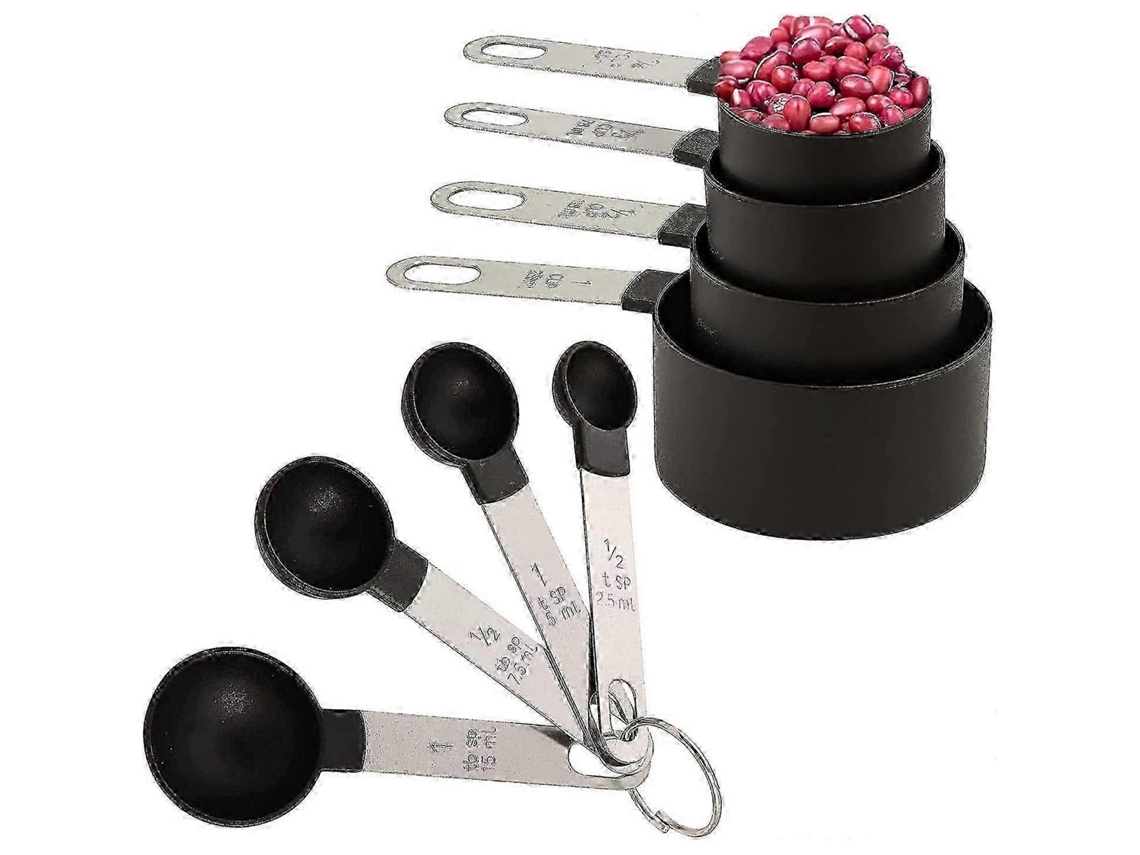Kit De Ferramentas De Medição De Cozinha, 8 Peças, Com Cabo Em Aço Inoxidável, Em Cores Variadas E Tamanhos Variados