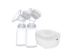 Bomba Tira leite Elétrica Usb com Bico Duplo, Mamadeira e Almofada Térmica (quente/fria), Livre de Bpa MDUG (branco)
