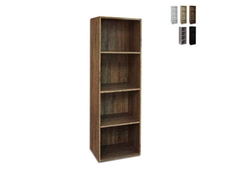 Mesa Estante Sala 4 Prateleiras 40x132cm Madeira Duval Divina Home