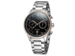 Relógio masculino automático Forsining, pulseira de aço inoxidável, relógio de pulso redondo de quartzo