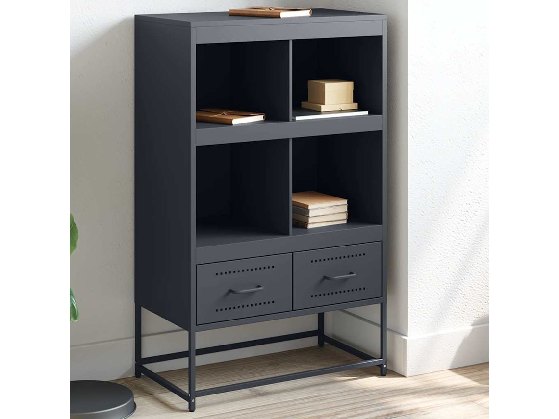 Vidaxl Móvel Alto 68x39x111,5 Cm Aço Antracite