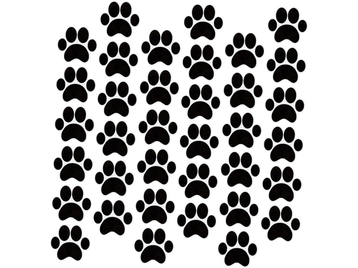 Adesivos de parede com pegadas de pata