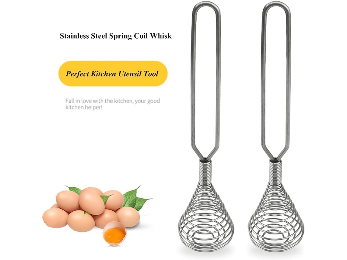 Batedor De Ovos Em Aço Inoxidável Com Espiral, Ideal Para Gemas, Perfeito Para Uso Culinário Na Cozinha E Que Pode Ser Usado Manualmente