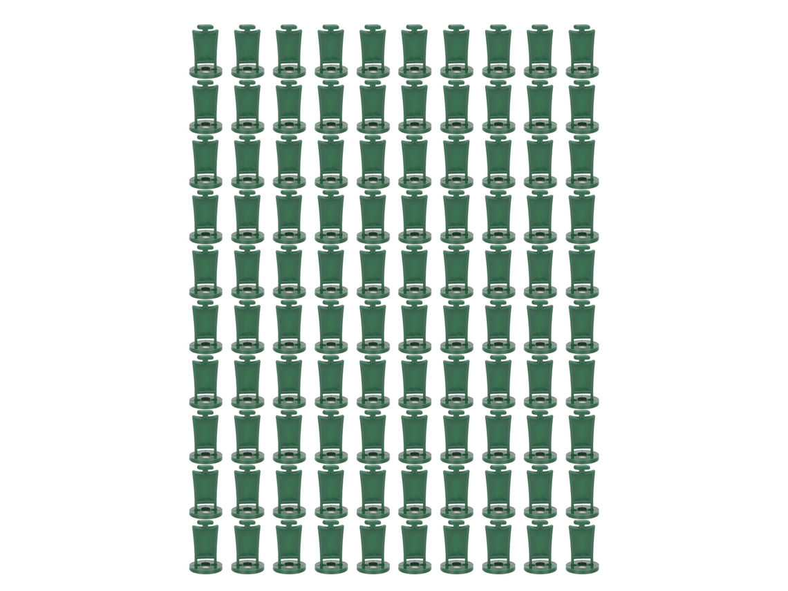 Conjunto de 100 Ganchos para Estufa, até 20 kg, em Verde AQUAFORGE