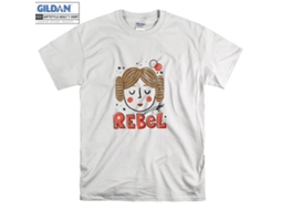 T-shirt Rockinstone Leia Rebel Doodle Drawing（xxl）