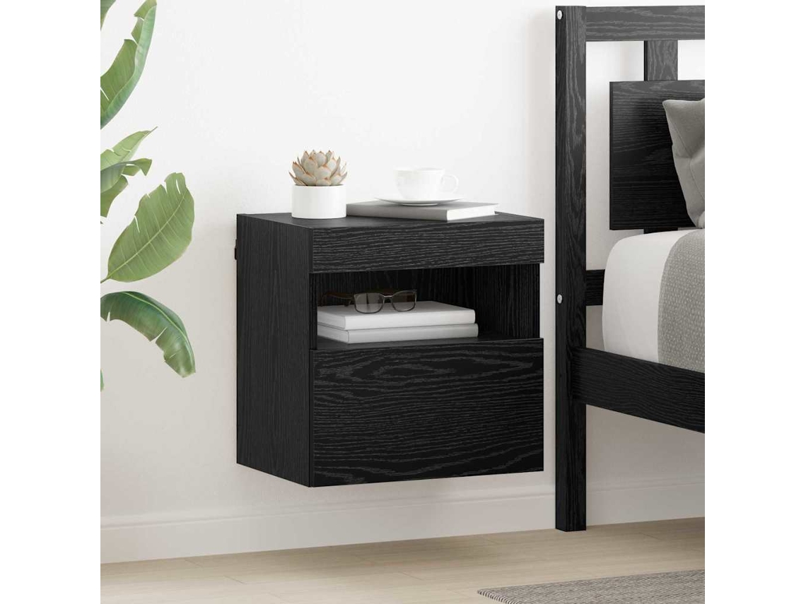 Vidaxl Gabinetes De Tv Na Parede 2 Unid. Carvalho Preto