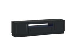 Vidaxl Gabinete De Tv Led Preto Derivados De Madeira
