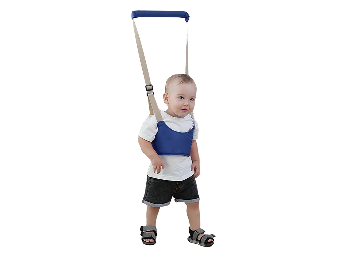 Arnés Para Caminar De Bebé Ajustável De Mão Anti-perda, Absorvente, Suave E Transpirable Para Crianças Pequenas, Azul Marinho