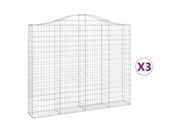 Gabion Basket, Gabion Baskets Vidaxl Prateado Ferro (200 X 30 X 160/180 Cm)