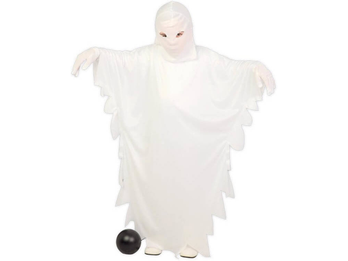Fato de Menino DISFRAZZES Fantasma Branco (Tam: 5 a 6 anos)